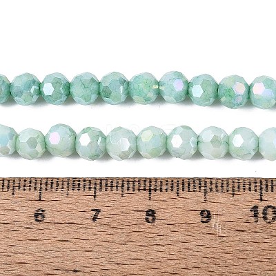 Anti-Tarnish Electroplate Glass Beads Strands EGLA-ZX010-6mm-11-1