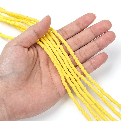 Handmade Polymer Clay Beads Strands CLAY-R089-4mm-073-1