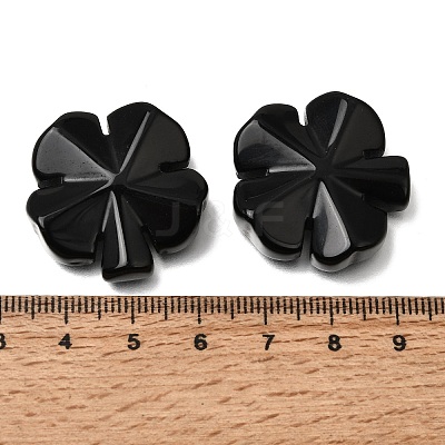 Natural Obsidian Carved Clover Display Decorration GG-CBA6D08-D06-1