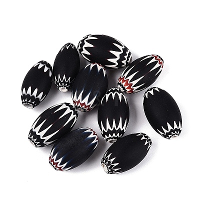 Handmade Millefiori Glass Barrel Beads LA-N002-28C-1