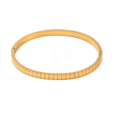 Ion Plating(IP) 304 Stainless Steel Hinged Bangles for Women BJEW-D048-12G-1