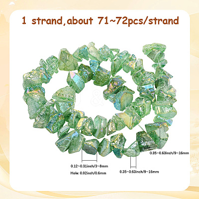 1 Strand Electroplated Natural Quartz Beads Strands G-PA0001-18C-1