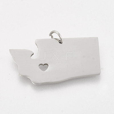 Tarnish Resistant 201 Stainless Steel Pendants STAS-T038-56-1