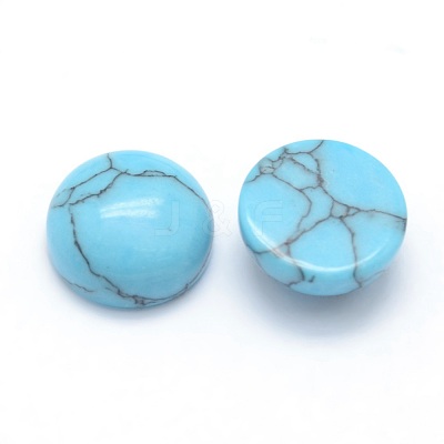 Synthetic Turquoise Cabochons G-P393-R13-8mm-1