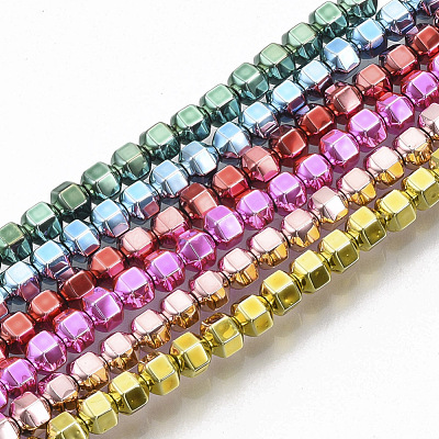 Electroplated Non-magnetic Synthetic Hematite Beads Strands G-S365-003B-1
