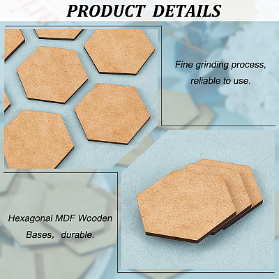 30Pcs Medium Density Fiberboard (MDF) Sheet WOOD-FG0001-27-1