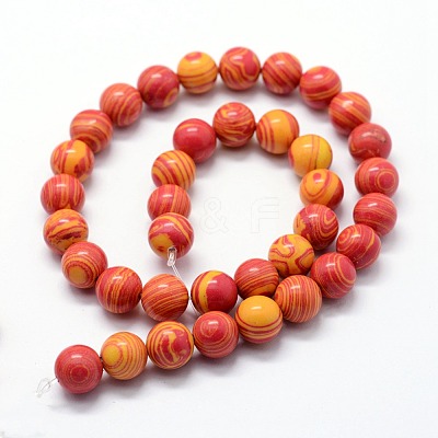 Synthetic Malachite Beads Strands X-G-I199-32-8mm-A-1
