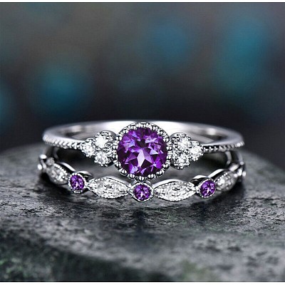 Alloy Micro Pave Cubic Zirconia Finger Rings for Women FS-WG2E042-08-1