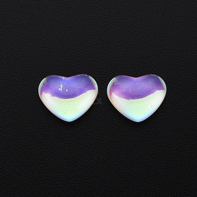 Translucent Electroplated Glass Cabochons EGLA-T026-002-1