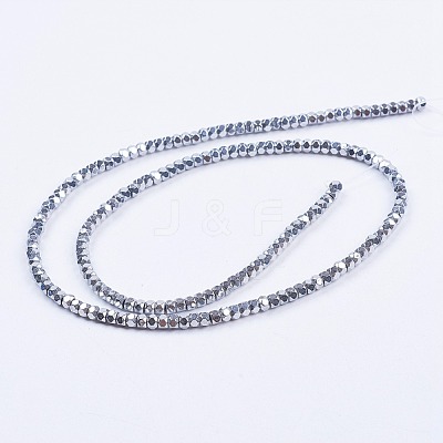 Electroplate Non-Magnetic Synthetic Hematite Beads Strands G-F562-S03-1