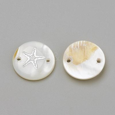 Freshwater Shell Links connectors SHEL-Q009-001P-1