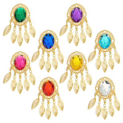 8Pcs 8 Colors Iron Big Pendants FIND-FG0003-31G-1