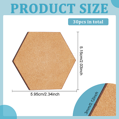 30Pcs Medium Density Fiberboard (MDF) Sheet WOOD-FG0001-27-1