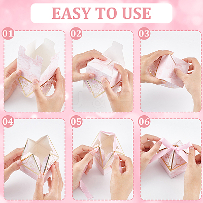 Diamond Shaped Paper Candy Packaging Boxes CON-WH0089-58-1