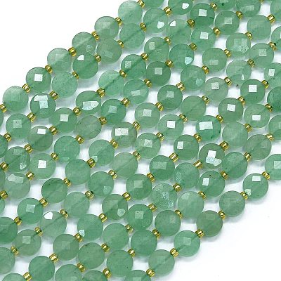 Natural Green Aventurine Beads Strands G-K389-B49-01-1