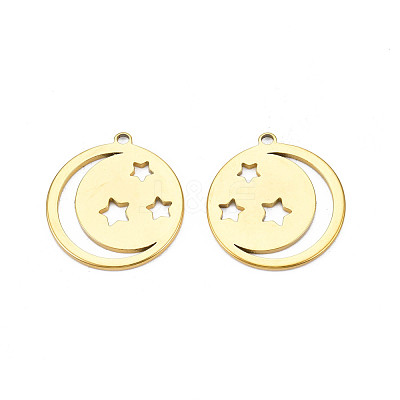 Ion Plating(IP) 201 Stainless Steel Pendants STAS-T063-184G-1