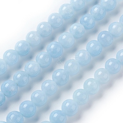 Dyed Natural White Jade Beads Strands G-P407-01-1