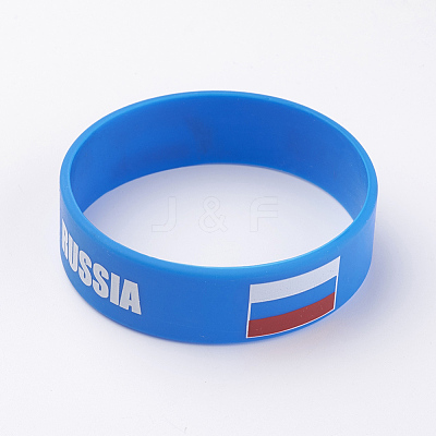 Silicone Wristbands Bracelets X-BJEW-K168-01K-1