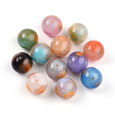 Two Tone Resin Beads X1-RESI-N042-16mm-11-1