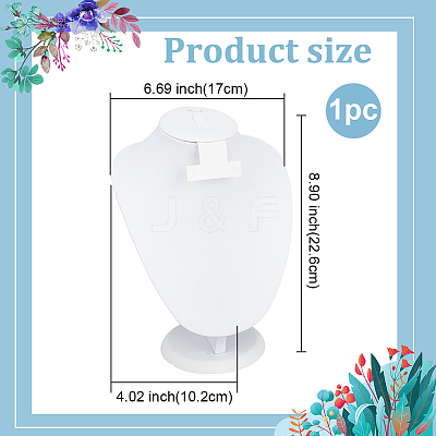 1Pc Bust Shaped PU Leather Necklace Display Stands NDIS-PH0001-16-1