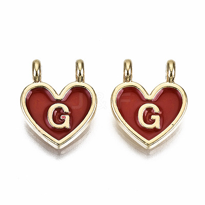 Alloy Enamel Charms ENAM-T012-02G-RS-1