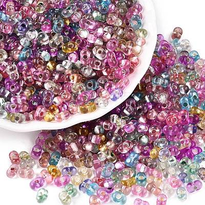 Baking Paint Transparent Glass Seed Beads X-SEED-N006-05-1