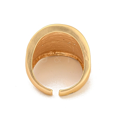 Matte Gold Alloy Adjustable Rings for Women RJEW-K260-07C-1