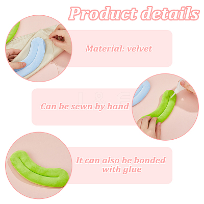 24Pcs 6 Colors Velvet Doll Lip DIY-FH0009-86-1