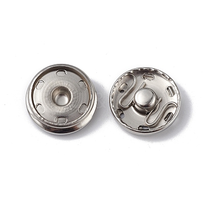 Non-Tarnish 202 Stainless Steel Snap Buttons BUTT-I017-01D-P-1