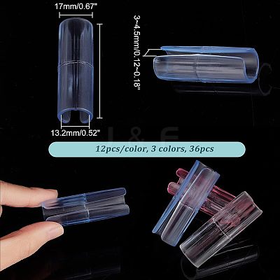 36Pcs 3 Colors Transparent ABS Plastic Bed Sheet Grippers KY-CA0001-36-1