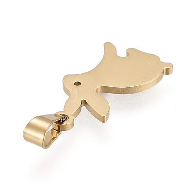 304 Stainless Steel Pendants STAS-G237-50G-1