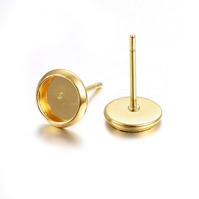 304 Stainless Steel Stud Earring Findings X-STAS-P210-46G-03-1