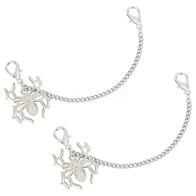 2Pcs Alloy Spider Charm Shoe Chains FIND-AN0001-06-1