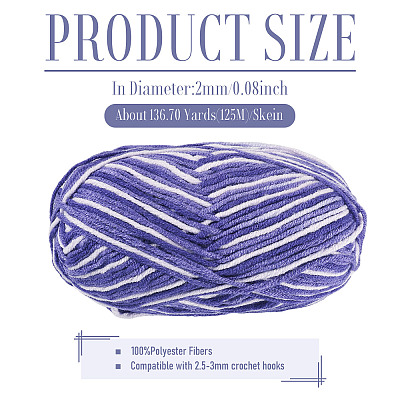Polyester Fibers Knitting Yarn DIY-TADJ0002-005I-1