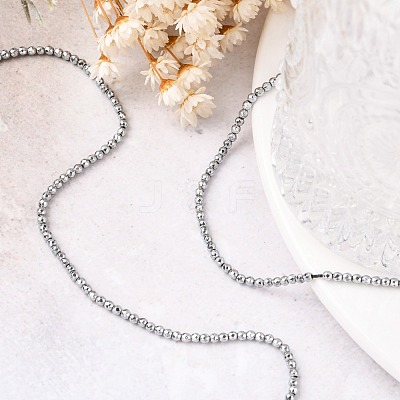 Non-Magnetic Synthetic Hematite Beads Strands G-G093-2mm-1