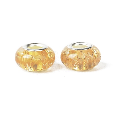 Rondelle Resin European Beads RPDL-A001-01-10-1