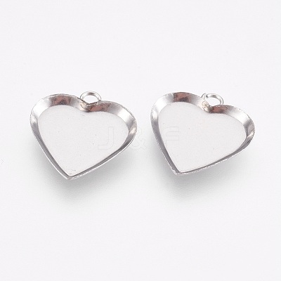 Tarnish Resistant 304 Stainless Steel Pendant Cabochon Settings STAS-I097-055-13P-1