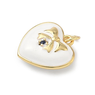 Brass Micro Pave Cubic Zirconia Charms KK-C156-20G-02-1