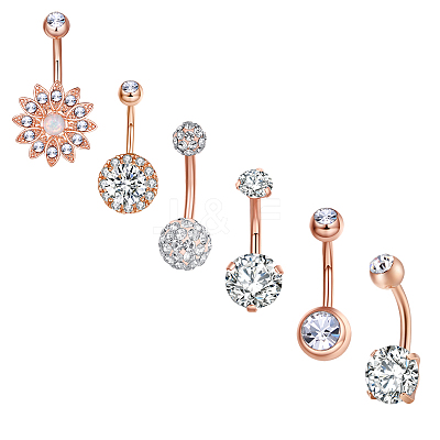 Brass Piercing Jewelry AJEW-EE0006-80RG-1