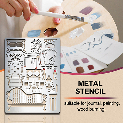 Stainless Steel Metal Cutting Dies Stencils DIY-WH0289-063-1