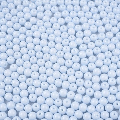 Opaque Baking Paint Glass Beads DGLA-T004-02N-1