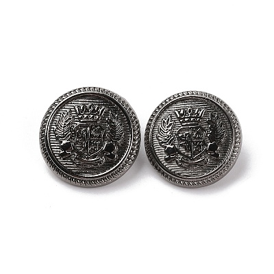 Alloy Shank Buttons BUTT-WH0027-15B-02-1