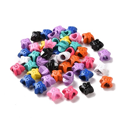 Spray Painted Alloy Beads PALLOY-K001-11-1