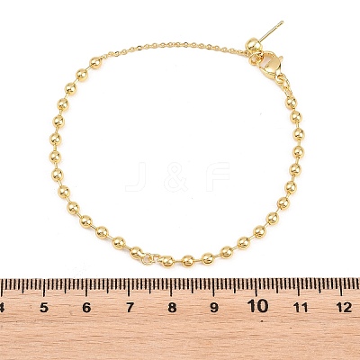 3MM Brass Ball Chain Bracelet Making KK-D238-03G-02-1