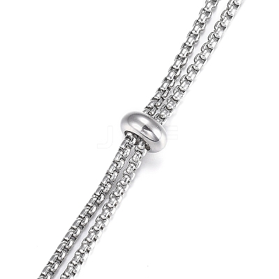 201 Stainless Steel Box Chain Slider Necklace Making LS-MAK-H100-01P-1-1