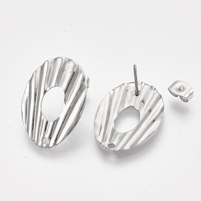 Non-Tarnish 304 Stainless Steel Stud Earring Findings STAS-S079-47B-1