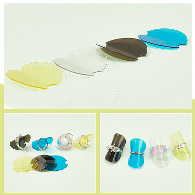 40Pcs 4 Colors Plastic Jewelry Ring Display Planks KY-PH0001-47-1