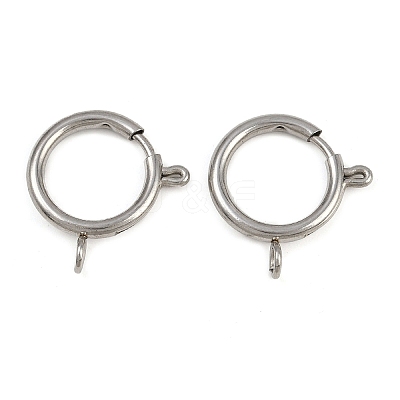 304 Stainless Steel Spring Ring Clasps LS-STAS-B095-05I-P-1