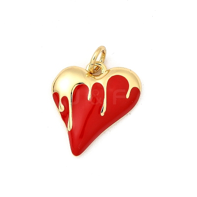 Brass Enamel Pendants KK-I359-17G-03-1