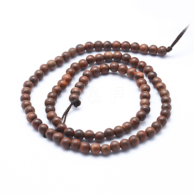 Natural Wood Beads Strands WOOD-P011-06-6mm-1